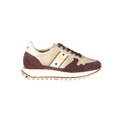 Beige Leather Women Sneaker