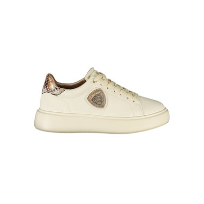 Beige Leather Women Sneaker