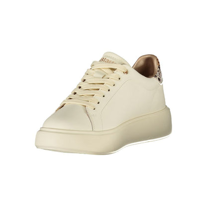 Beige Leather Women Sneaker