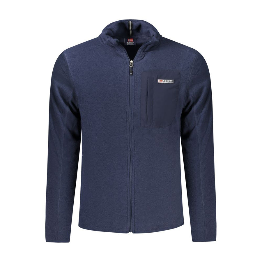 Blue Polyester Men Sweater