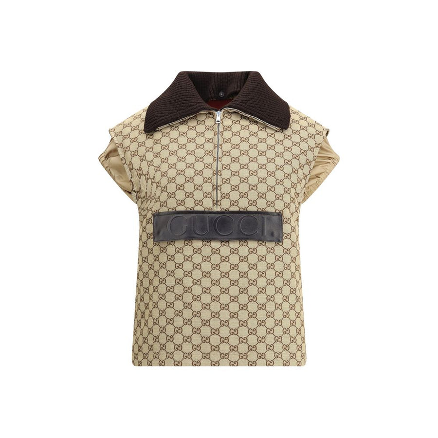 Beige Cotton Jackets And Coat