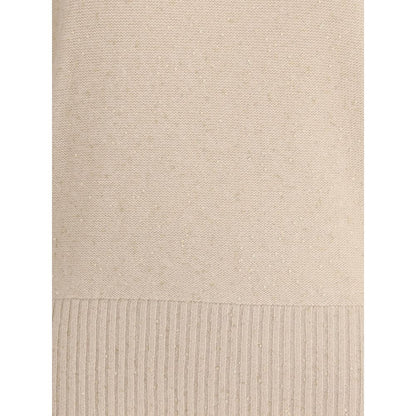 Beige Wool Turtleneck