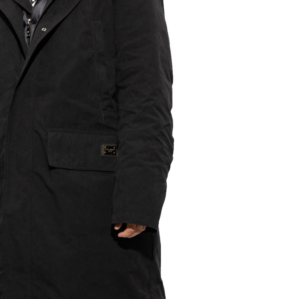 Black Cotton Jackets & Coat