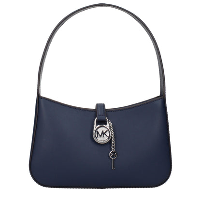 Blue Leather Handbag