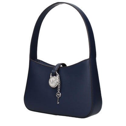 Blue Leather Handbag