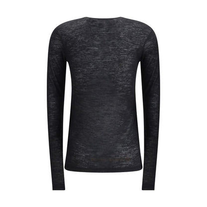 Black Cashmere Long Sleeve T-Shirt