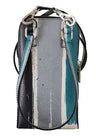 Blue Leather Cross Body Neck Strap Card Slot Phone Pocket