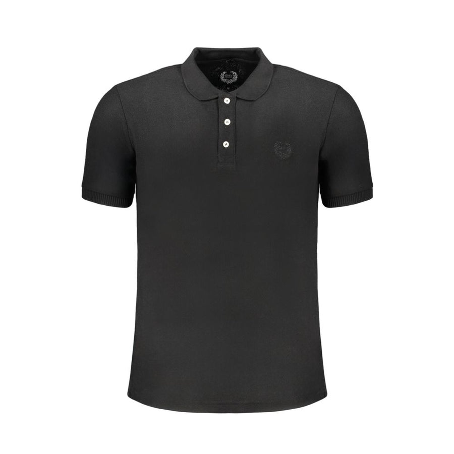 Black Cotton Polo Shirt