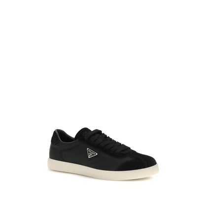 Black Leather Low Top Sneakers