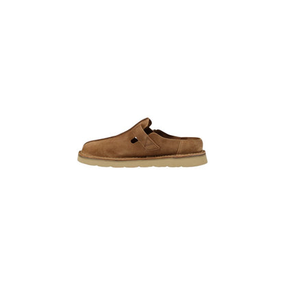 Beige Suede Leather Clog