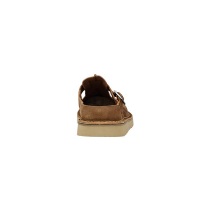 Beige Suede Leather Clog