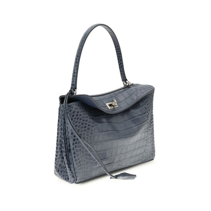 Light Blue Calf Leather Bos Taurus Handbag