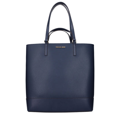 Blue Leather Shoulder Bag