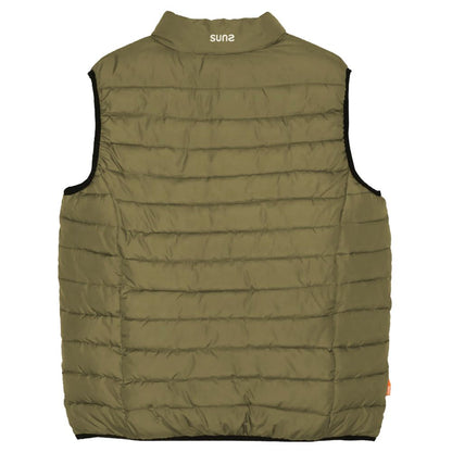Green Polyester Sleveless Jacket