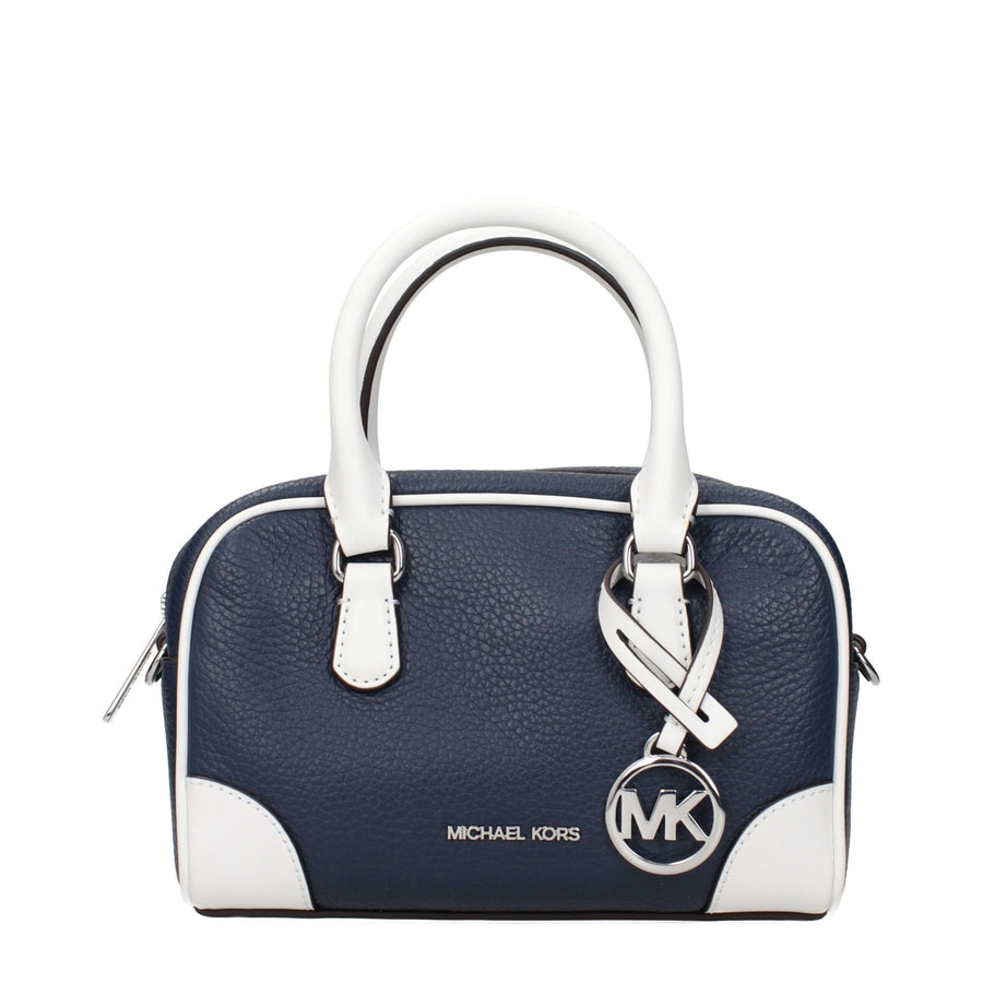 Blue Leather Handbag