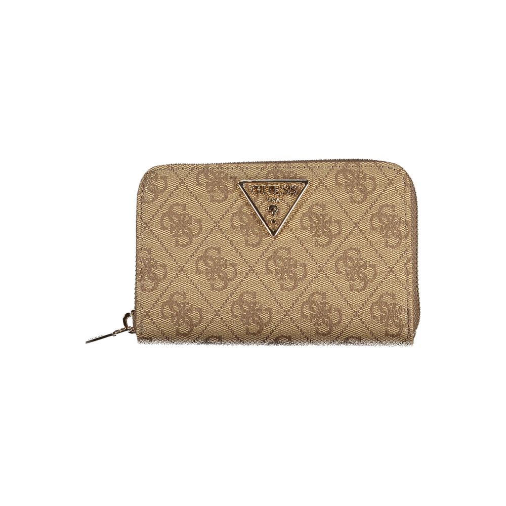 Beige Polyethylene Women Wallet