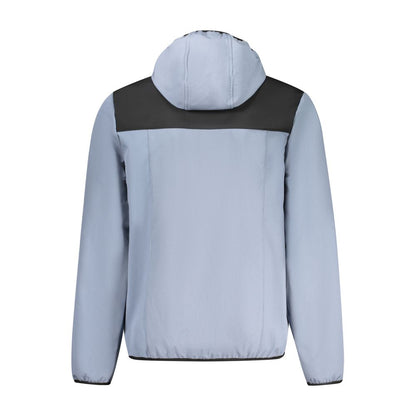 Blue Polyester Men Jacket