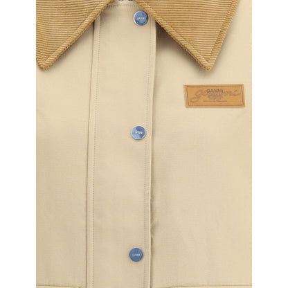 Beige Cotton Coat