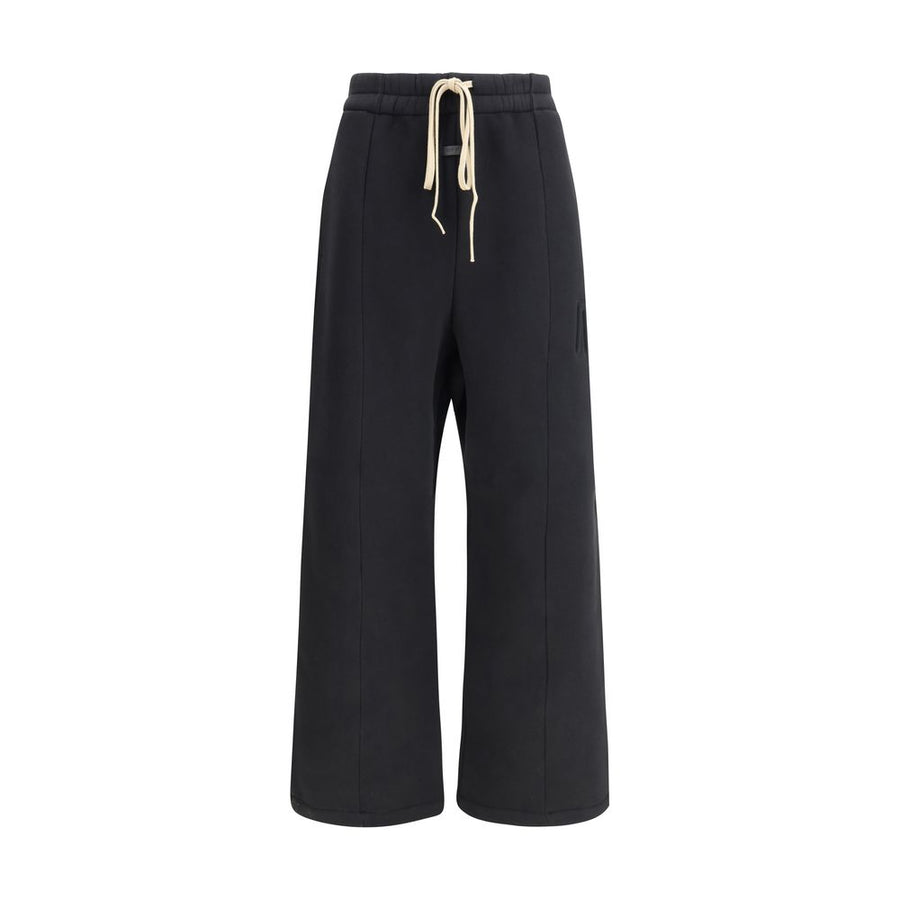 Black Cotton Casual Pants