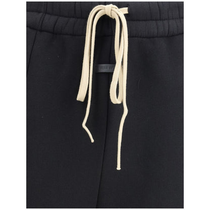 Black Cotton Casual Pants