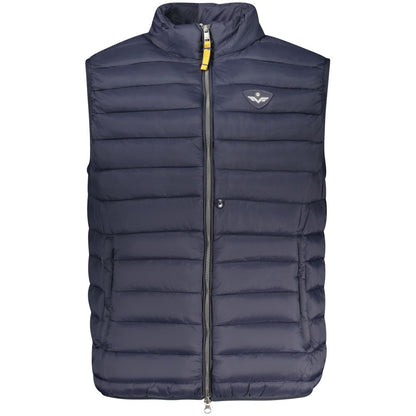 Blue Polyamide Men Jacket