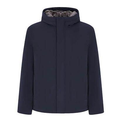 Blue Polyester Jackets & Coat