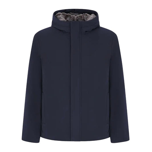 Blue Polyester Jackets & Coat