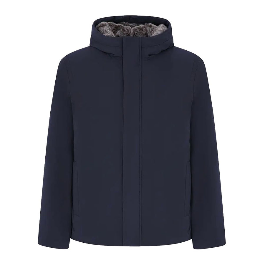 Blue Polyester Jackets & Coat