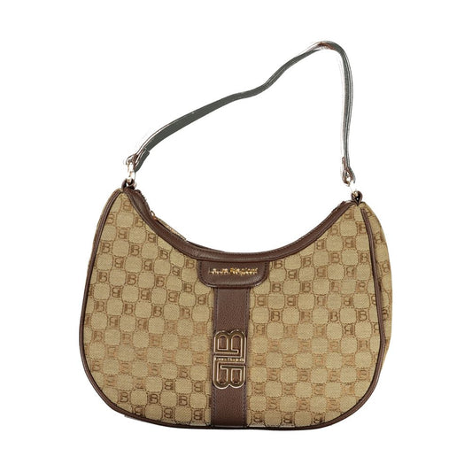 Beige Polyester Women Handbag