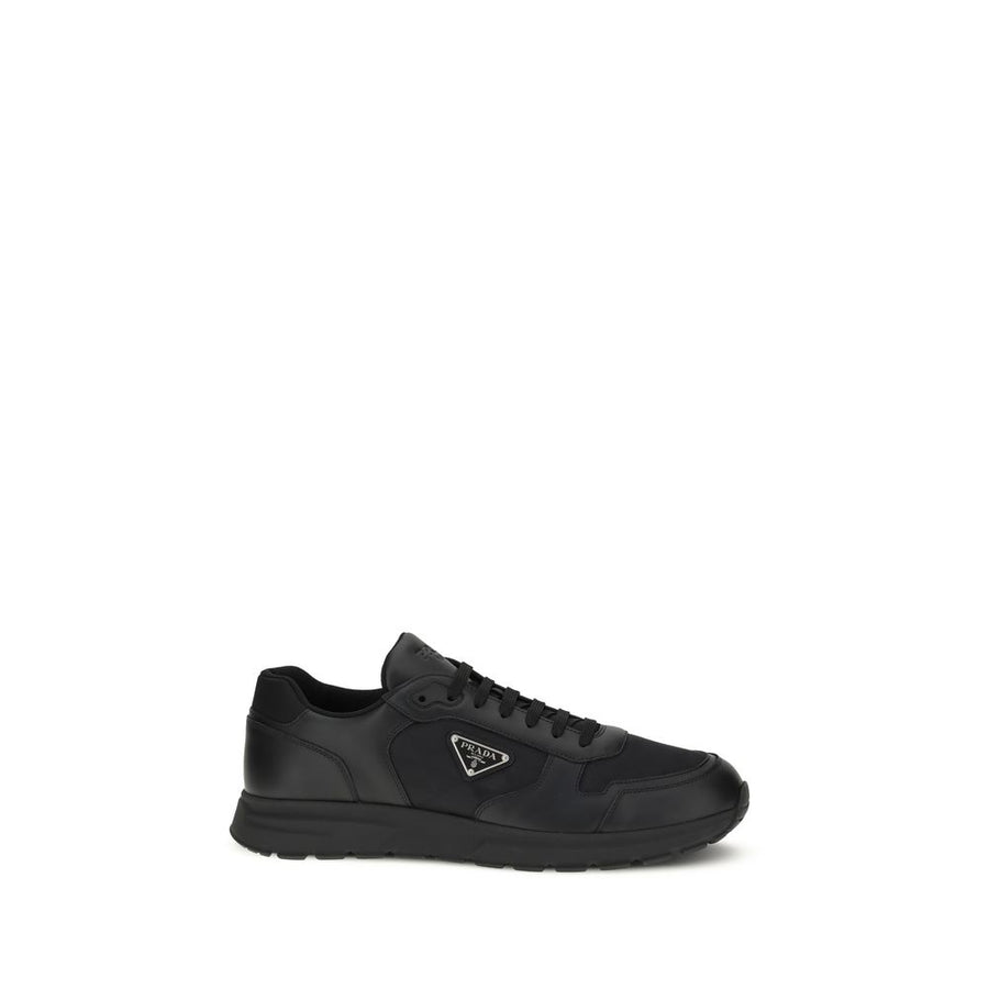 Black Recycled Polyamide Athletic Sneakers
