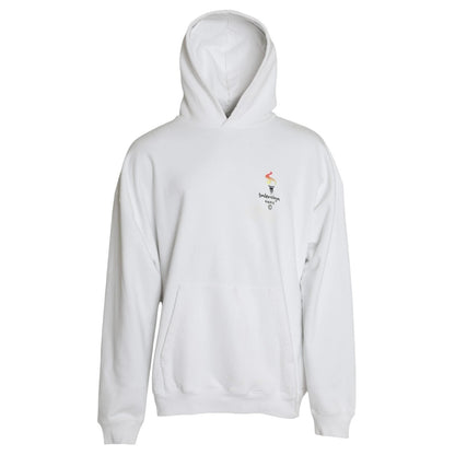 White Cotton Hooded Pullover OVERSIZE Sweater