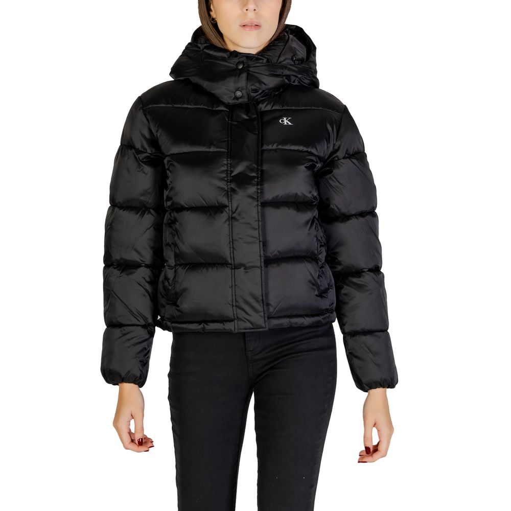 Black Nylon Jackets & Coat