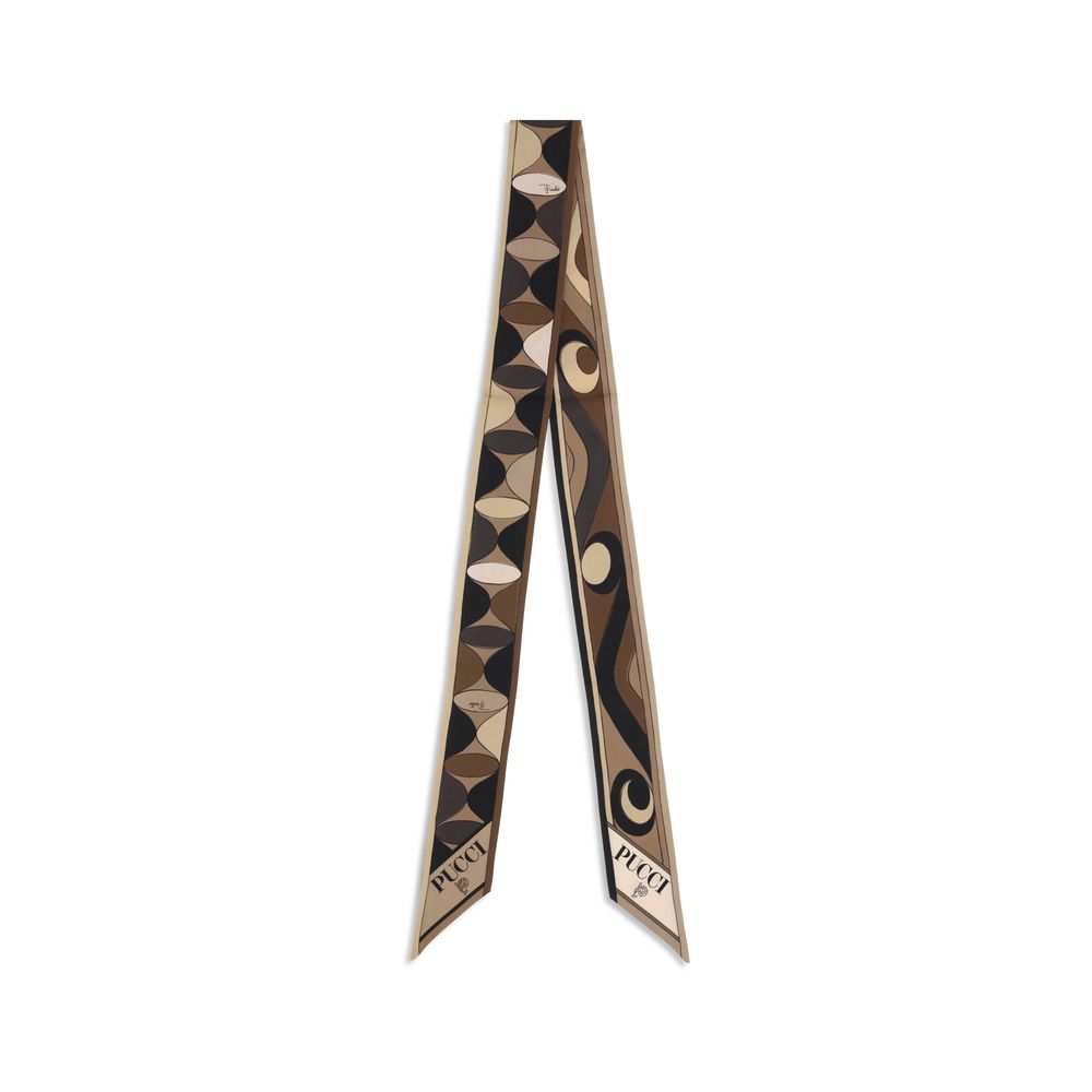 Manuba and Moiré print silk Scarf