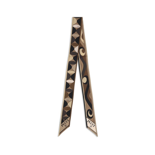 Manuba and Moiré print silk Scarf
