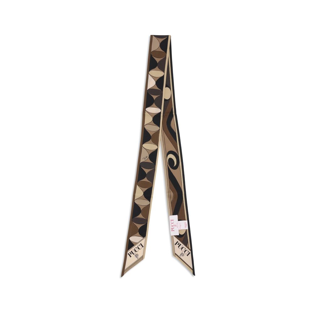 Manuba and Moiré print silk Scarf