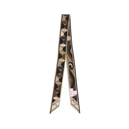 Manuba and Moiré print silk Scarf
