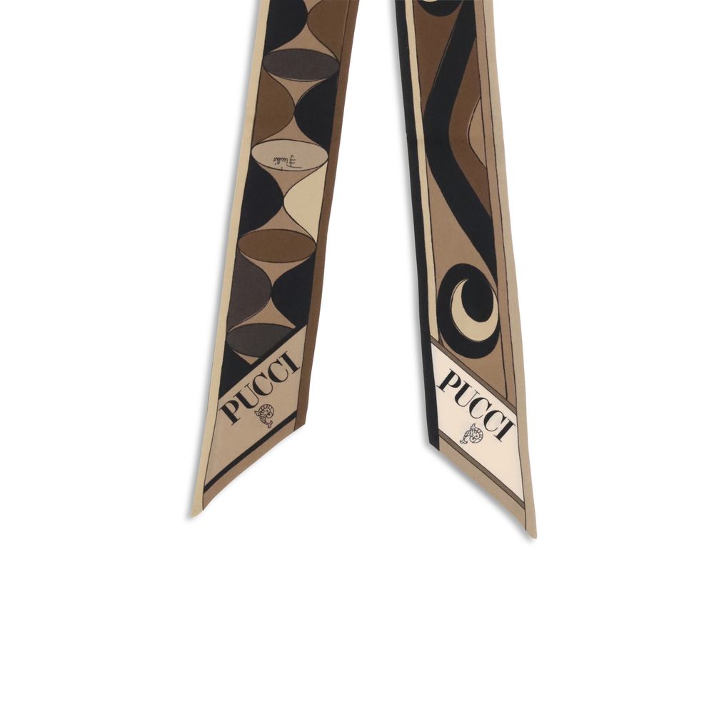 Manuba and Moiré print silk Scarf
