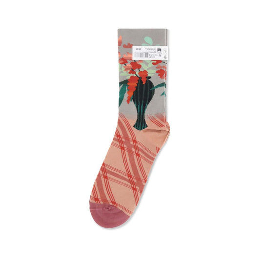 Vase with flowers pattern Socks