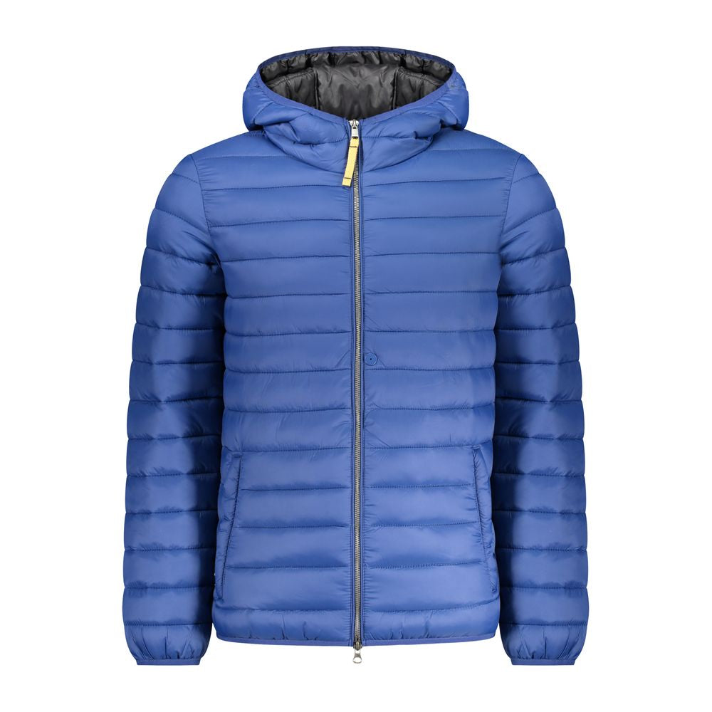 Blue Polyamide Men Jacket