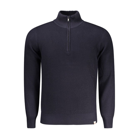 Blue Nylon Men Sweater