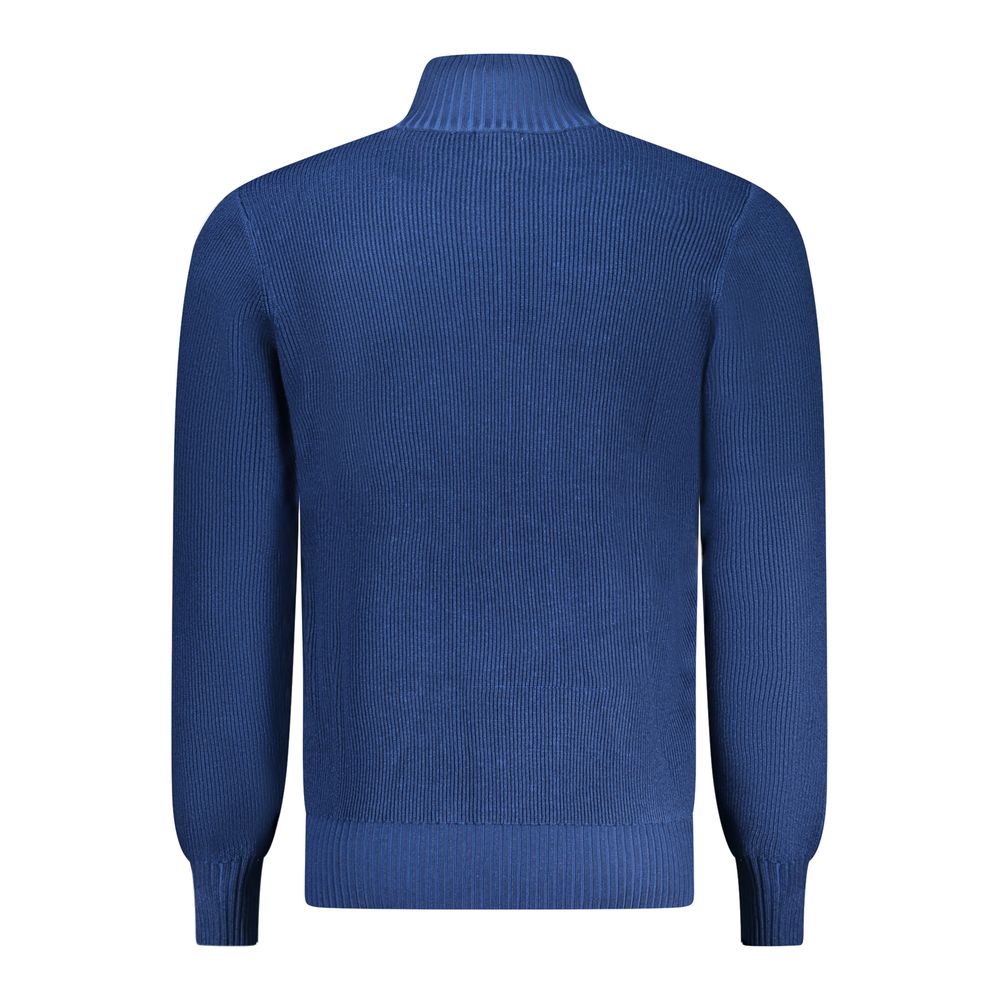 Blue Nylon Men Sweater