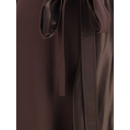 Asymmetric Dress crafted from stretch viscose cady