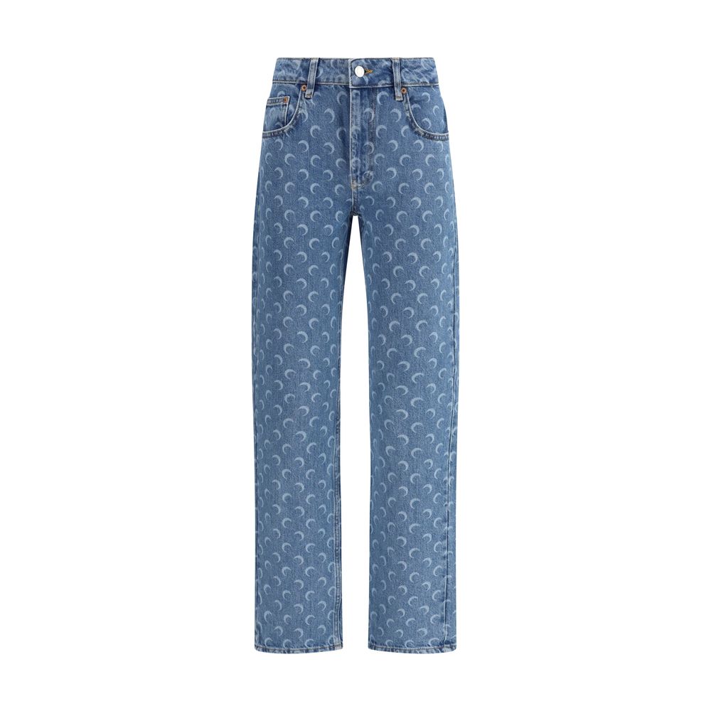 Moon Laser Straight Denim Jeans
