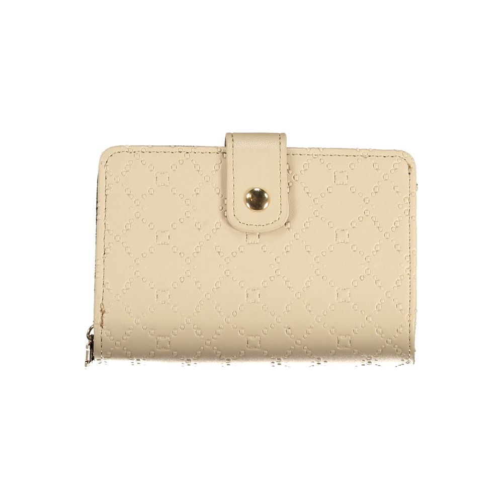 Beige Polyethylene Women Wallet