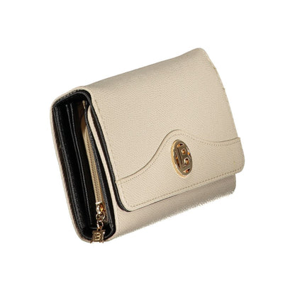 Beige Polyethylene Women Wallet