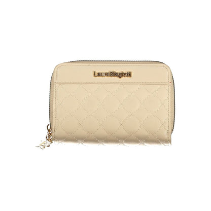 Beige Polyethylene Women Wallet