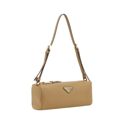 Beige Calf Leather Bos Taurus Shoulder Bag