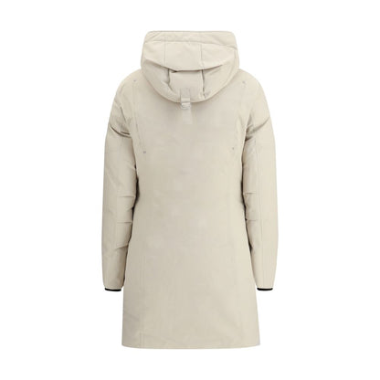 Beige Polyester Parka