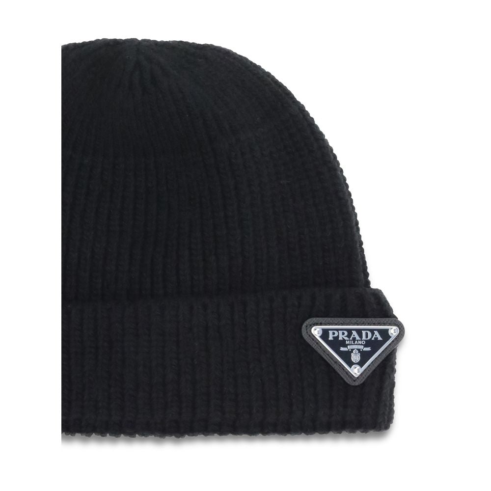 Black Fleece Wool Beanie