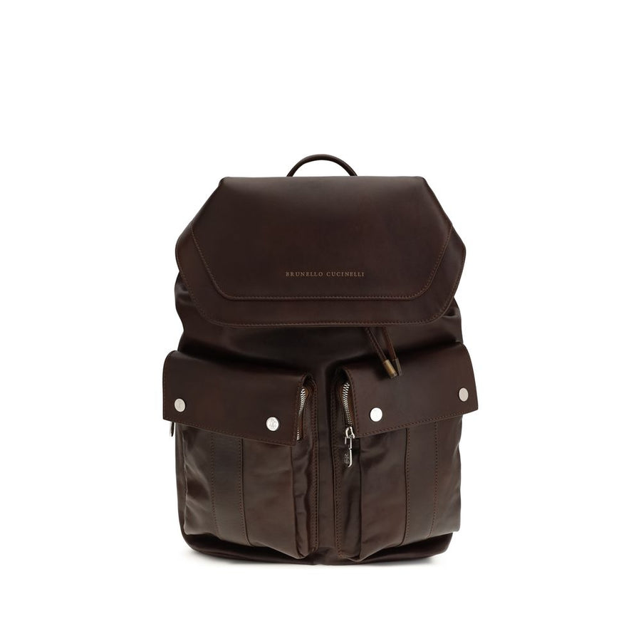 Brown Calf Leather Bos Taurus Backpack